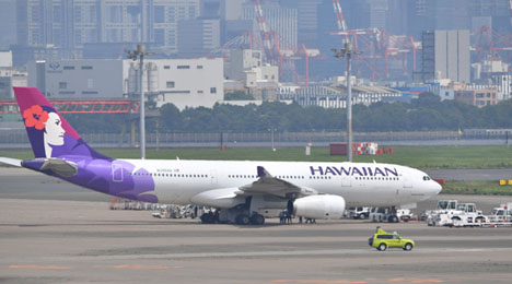 ハワイアン航空機が成田に緊急着陸！今月2回目です
