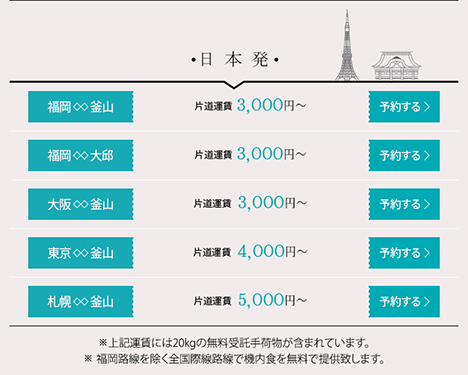 エアプサンは、11月の航空券は今がお買い得と、釜山行きが3,000円～の FLY EARLY運賃を販売！