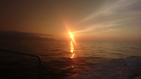 日本海からの夕日