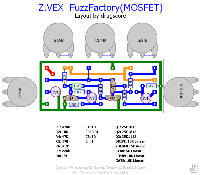 可燃ごみ箱 Z.VEX FuzzFactory MOSFETバージョン