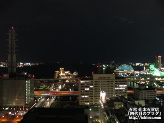 神戸オリエンタルホテル　客質からの夜景シービュー