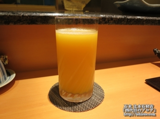 ホテル日航プリンセス京都日本料理 嵯峨野オレンジジュース