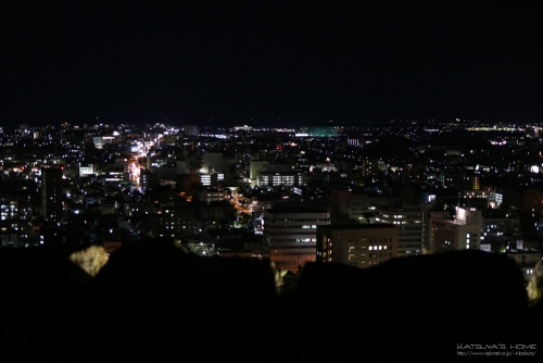 米子城跡ライトアップ
