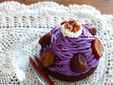 紫芋の簡単モンブラン風ケーキ　レシピ